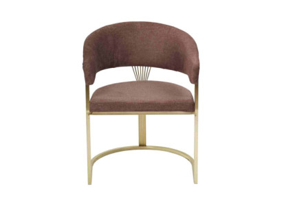 Moderna silla de comedor de diseñador lujo elementos de acero inoxidable textil nuevo.
