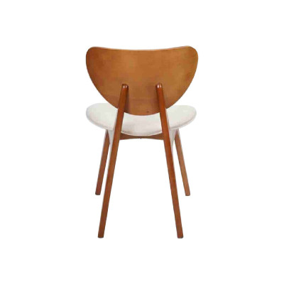 Silla de comedor blanca de diseñador Silla de madera de lujo de una plaza con apoyabrazos.