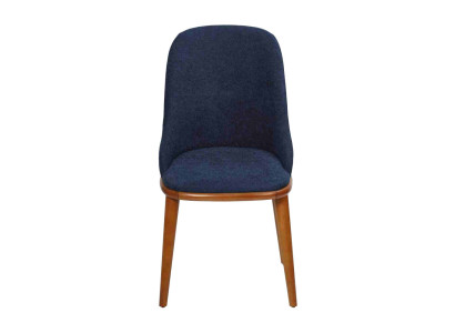 Sillas azules de diseño para comedor moderno, asiento acolchado, muebles de cocina nuevos.