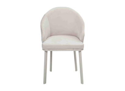Silla de comedor blanca Diseñador Silla tapizada Textil Sillas de cocina modernas