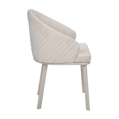 Silla de comedor blanca Diseñador Silla tapizada Textil Sillas de cocina modernas