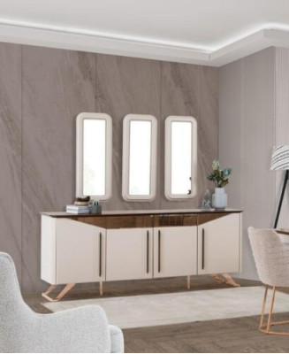Aparador aparador cómoda armario madera beige armario de madera comedor