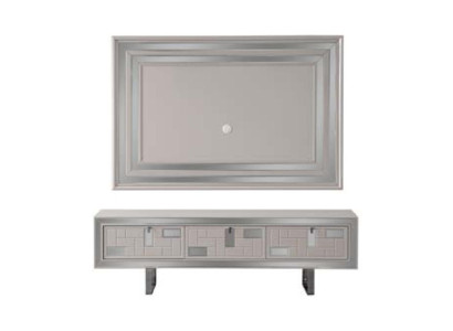Mueble de pared Aparador Soporte de TV Panel de pared Blanco RTV Mueble de televisión Lowboard Moderno