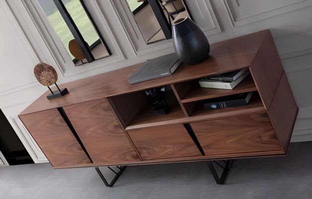 Aparador Cómoda de Madera Armario de Madera Marrón para el Comedor