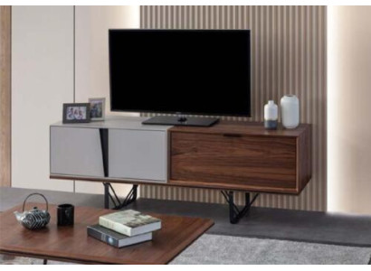 Aparador de sala de estar Soporte de TV Mueble bajo RTV Mesa de madera marrón Muebles