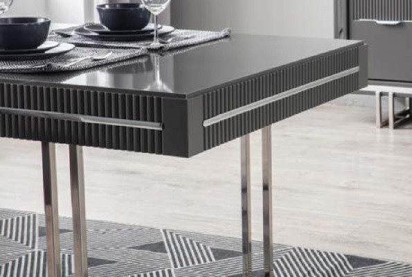 Mesa de comedor moderna Mesa de comedor Mesa Comedor Muebles de comedor Madera Gris