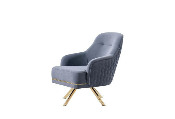 Sofá de esquina de diseñador de lujo para sala de estar azul, moderno sillón.