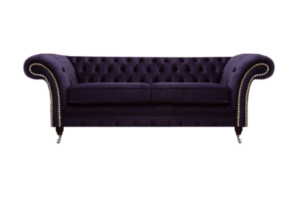 Chesterfield púrpura sofá de dos plazas sofá sala de estar Nuevo sofás de tela nuevo