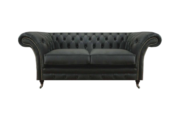 Sofá de dos plazas Chesterfield sala de estar moderno textil mobiliario tapizado.