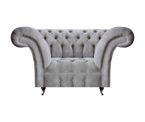 Sillón de lujo tapizado Salón Muebles tapizados Nuevos Negro Sillón Chesterfield