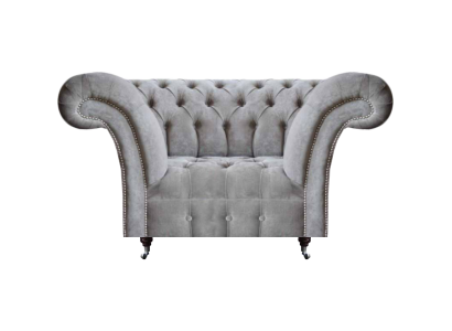 Sillón de lujo tapizado Salón Muebles tapizados Nuevos Negro Sillón Chesterfield