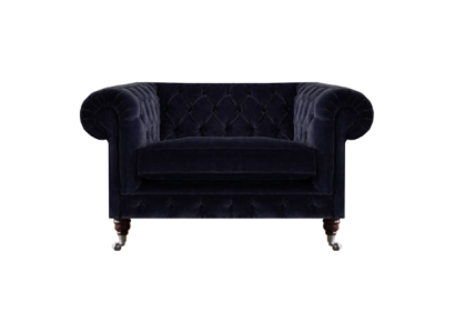 Sillón de sala tapizado asiento lujo textil Chesterfield nuevo mobiliario