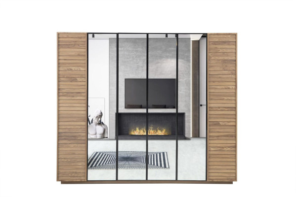 Armario Marrón de Madera Diseño de Armario de 6 Puertas de Novedad para Habitación Infantil