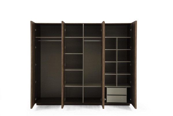 Armario Marrón de Madera Diseño de Armario de 6 Puertas de Novedad para Habitación Infantil