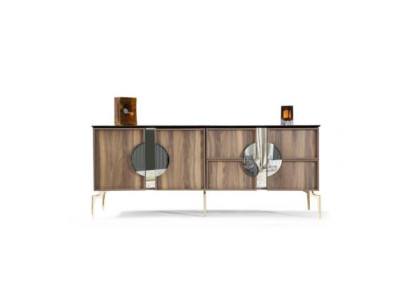 Aparador Aparador de lujo de diseñador de madera Armario Muebles marrón Cómoda