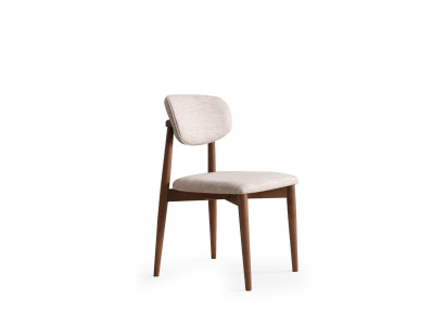 Diseñador Lujo Moderno Silla de Comedor Sillas Asiento Respaldo Beige Madera