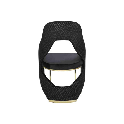 Elegante sillas negras 6x Silla de comedor Silla de cocina Silla de lujo Silla de novedad.