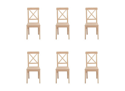 Silla de comedor de diseñador marrón 4x sillas Silla de madera de lujo individual sin reposabrazos