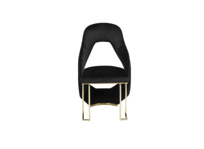 Elegante silla silla de comedor negro silla de cocina silla de respaldo lujo moderno novedad