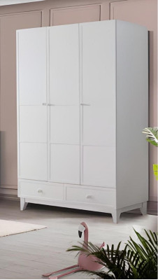 lujoso dormitorio infantil blanco conjunto moderno armario cómoda nuevo