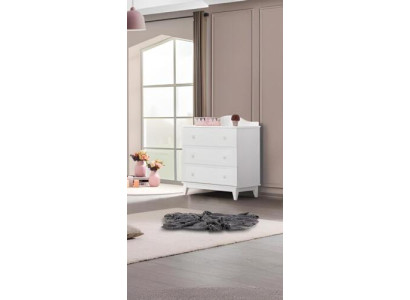 Muebles de madera blancos, cómoda de dormitorio nueva, armario cómoda mobiliario nuevo.
