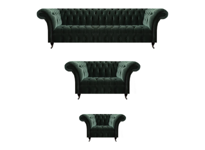 Juego de sala Sofás Muebles tapizados Sillón Sofá de dos plazas con sofá de cuatro plazas Chesterfield