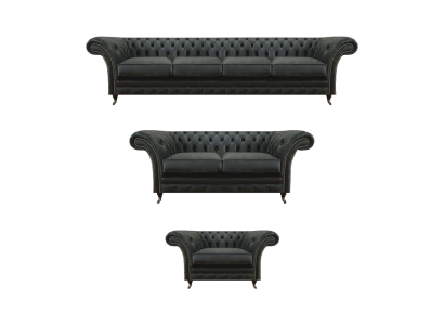 Sofás de sala de estar Chesterfield, mobiliario moderno tapizado, conjunto nuevo de 3 piezas.
