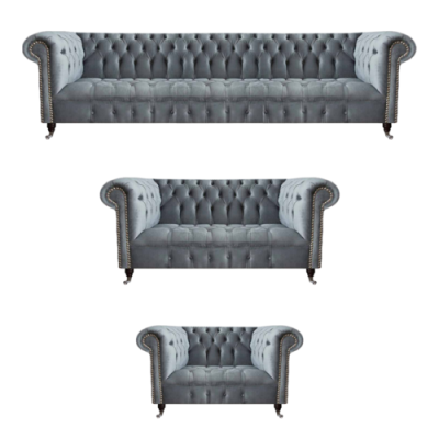 Sala de estar Chesterfield Muebles Juego de sofás de 3 piezas Nuevo Lujo Mobiliario