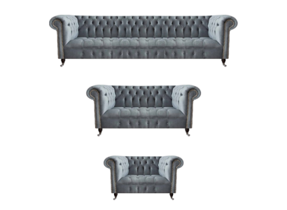 Sala de estar Chesterfield Muebles Juego de sofás de 3 piezas Nuevo Lujo Mobiliario
