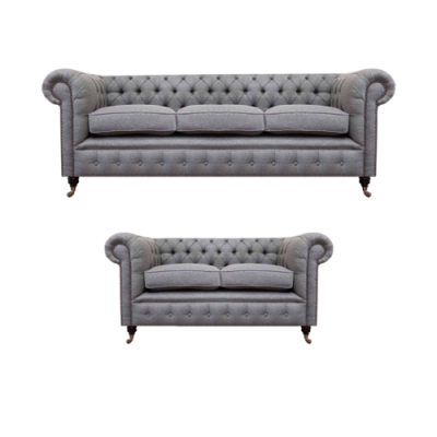 Chesterfield Diseño de lujo sofá tapizado Sofá Conjunto de asientos Tela Conjunto de sofás