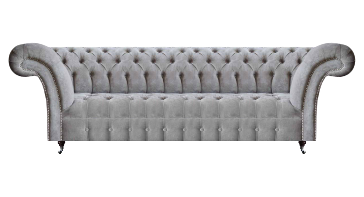 Sofá de cuatro plazas sofá diseñador moderno salón muebles Chesterfield