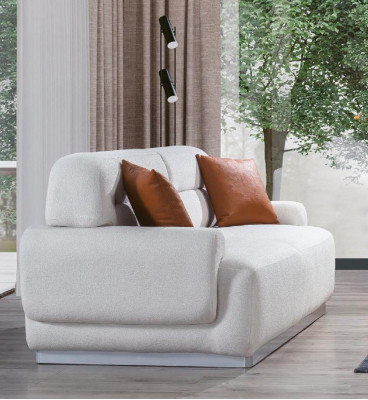 Sofá de tres plazas de tela Sofá Sofá de tela de 230 cm con textil