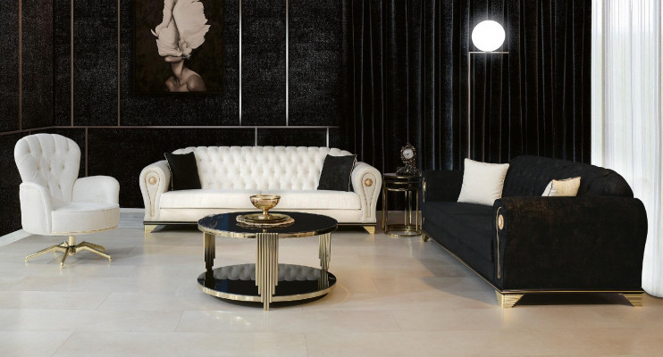 Sofá Chesterfield de lujo, juego de sofás 3+3+1, sofá, muebles tapizados, conjuntos.