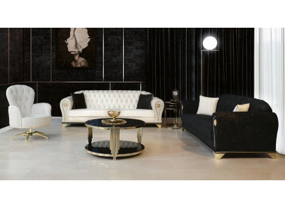 Sofá Chesterfield de lujo, juego de sofás 3+3+1, sofá, muebles tapizados, conjuntos.
