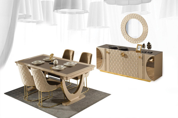 Un maravilloso set para un comedor de estilo contemporáneo.