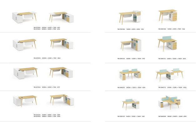 Eckschreibtisch Trabajo Escribir Oficina Mesa Clase Muebles de diseñador Mesas