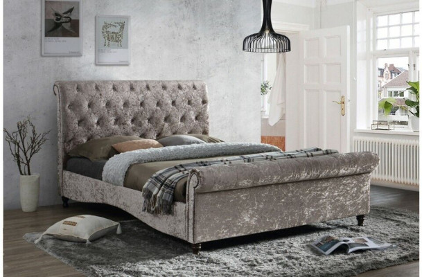 Lujo Chesterfield Botones Camas Dormitorio Diseño Muebles Cama Doble Hotel Nuevo