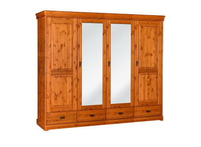 Armario de estilo rústico para dormitorio de madera en color marrón, nuevo.