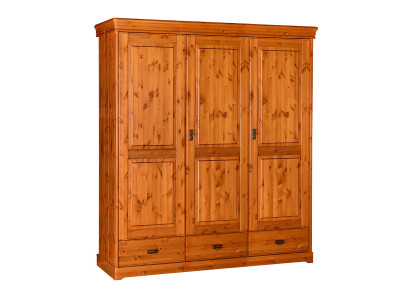 Armario de madera para habitación de estilo moderno con estantes multifuncionales.