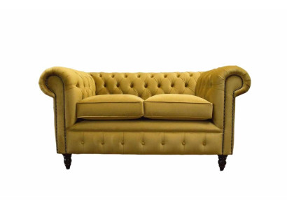 Sofá tapizado Sofás Nuevos Sofá de 2 plazas Diseño Chesterfield Tela Sofá