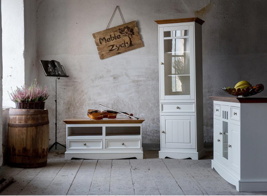 Mueble de pared aparador de casa de campo, muebles de diseñador de 3 piezas. Set de cómoda, mueble de TV, buffet de madera.
