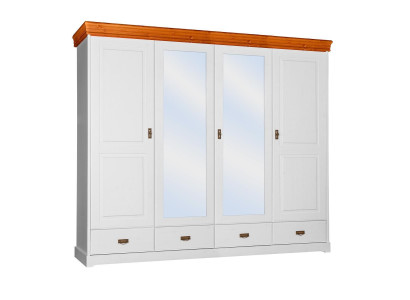 Armario de estilo rústico, armario, armarios para ropa de madera, muebles blancos, estantería.