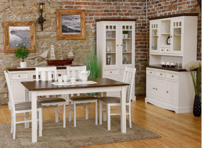 Mesas de comedor estilo clásico, robustas de 150-197cm, mesa de comedor XXL para la sala de estar.
