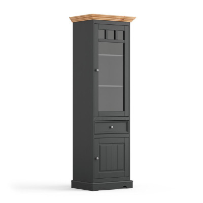 Clásica vitrina vitrinas gabinete hecho a mano de madera maciza armarios nuevo
