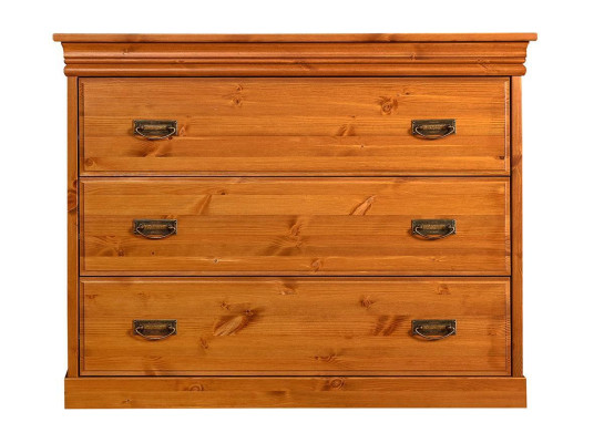 Cómoda con 3 cajones Sideboard Aparador de madera Armario Cómodas Marrón Nuevo