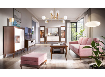 Conjunto de sala de estar vitrina cómoda espejo paredes de salón cómodas diseño
