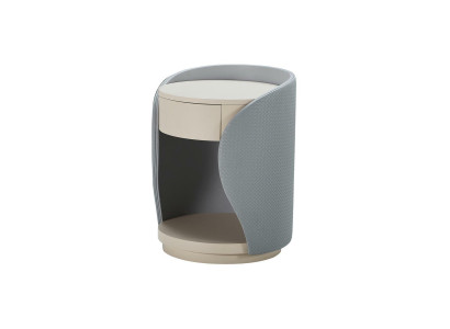 Mesita de noche Dormitorio Beige Gris Nuevo Diseño Moderno Creativo Muebles Madera Lujo