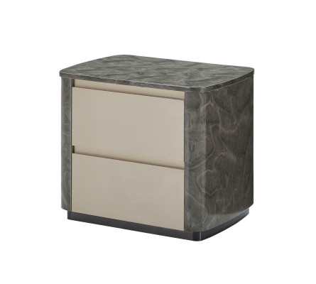 Mesita gris diseño moderno muebles madera lujo mesita de noche mesa dormitorio