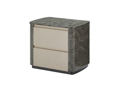 Mesita gris diseño moderno muebles madera lujo mesita de noche mesa dormitorio
