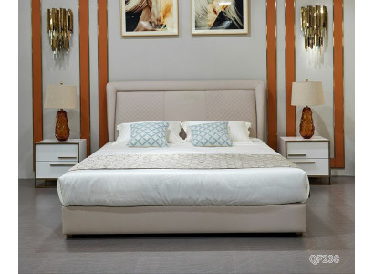Cama camas madera cuero tapizado matrimonio diseño cuero hotel muebles somier 180x200